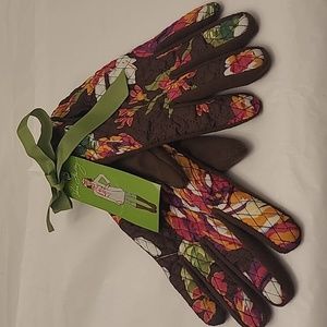 Vera Bradley Fab Floral Print Quilted Gloves S/M, New